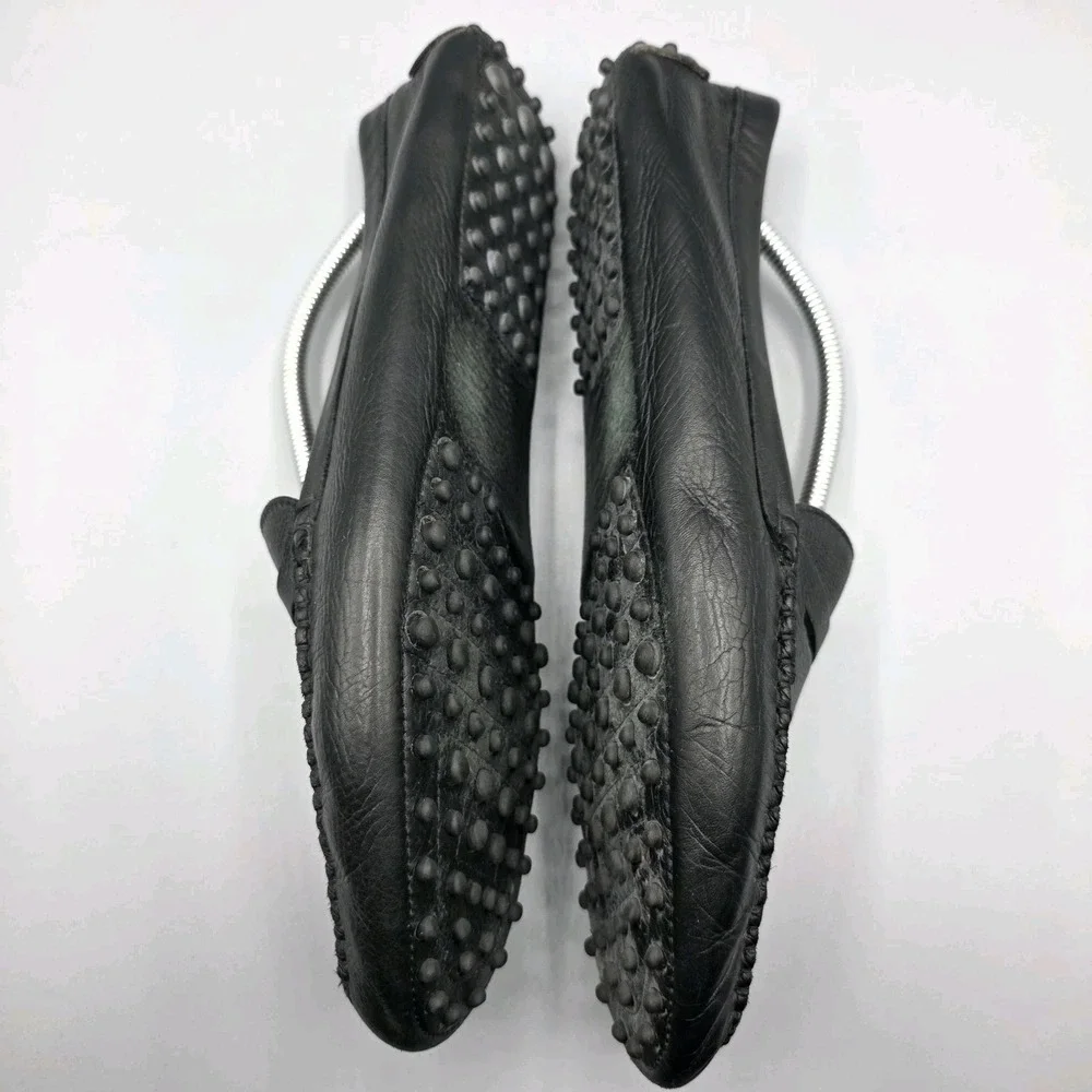 Bruno Parmigiani Penny Loafers Mens 45‎ Black Leather Driving Moccasin READ